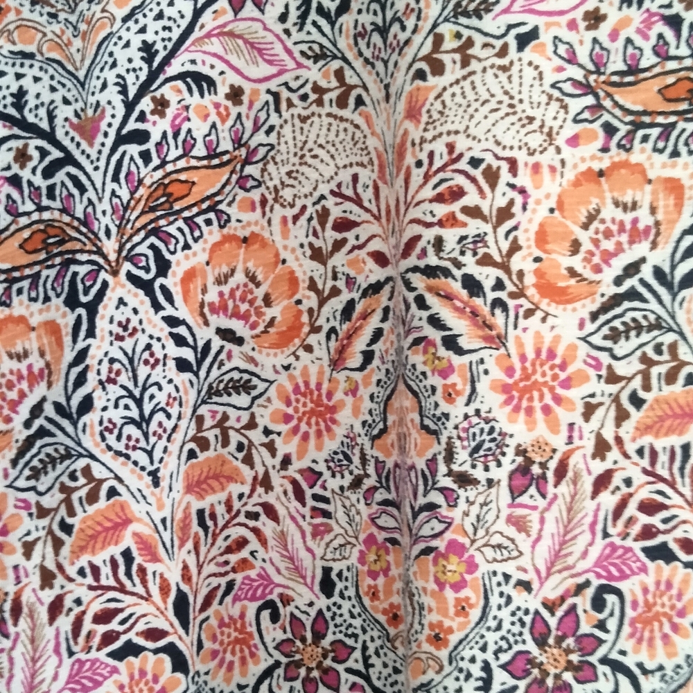 J. Jill Size Medium Floral Top With Velvet Detailing - Picture 5 of 12